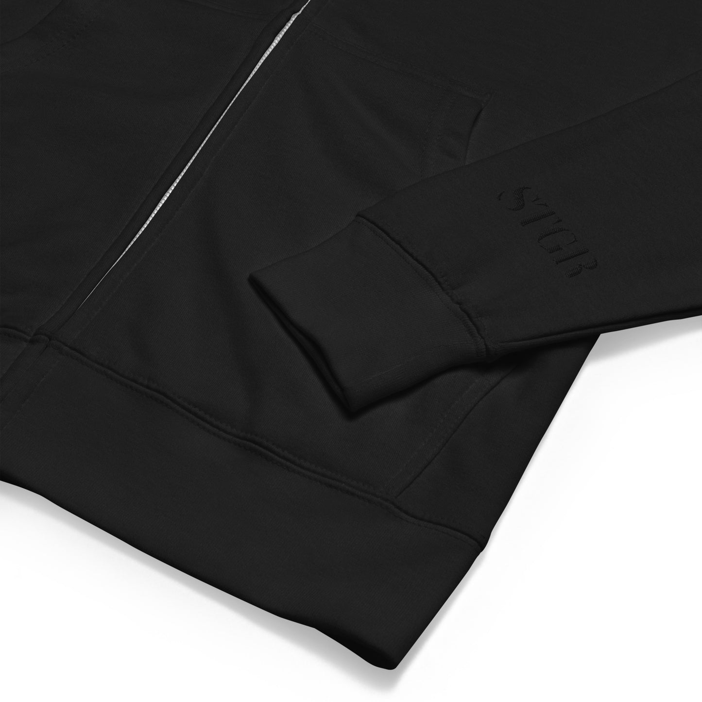 STGR Black Steel Zip-Up Hoodie