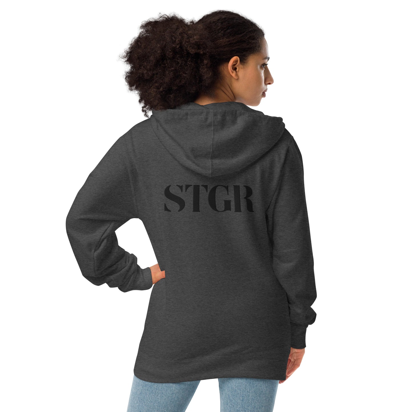 STGR Charcoal Zip-Up Hoodie